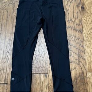 Lululemon Pace Rival Crop 22" run Leggings Black size 4